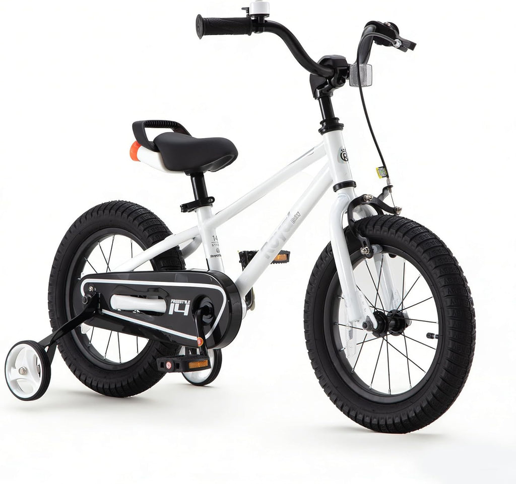 Kids Bike Boys Girls Freestyle Bicycle 12 14 16 Inch with Training Wheels, 16 18 20 with Kickstand Child'S Bike, Blue Red White Pink Green Orange