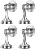Door Stopper, 4 Pack Magnetic Door Stop, Stainless Steel, Magnetic Door Catch, 3M Double-Sided Adhesive Tape, No Drilling, Screws for Stronger Mount, Hold Your Door Open, 4 Pack for Wide Doors