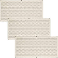 Pegboard Value Pack - (3) Pack of  16-Inch Tall X 32-Inch Wide Horizontal Metal Pegboards for Wall Home & Garage Tool Storage Organization (Beige Pegboard)